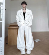 Men's Luxury Denim Blazer Pants Set